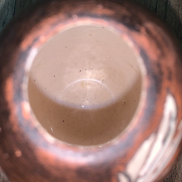 Made in 1969 Handmade Vintage Pottery Vase Glazed Brown Floral - Picture 4 of 10